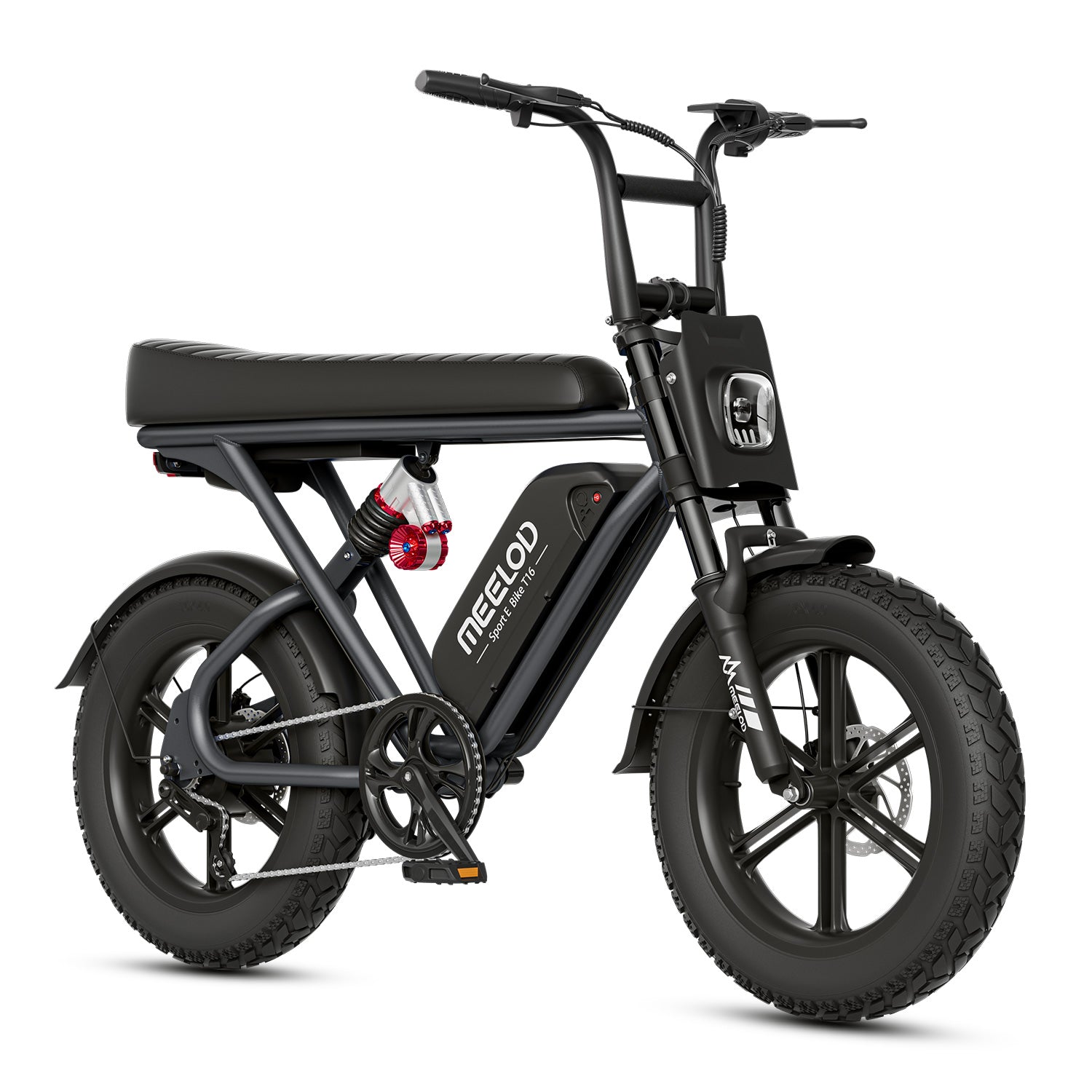 Black Meelod moped style ebike T16