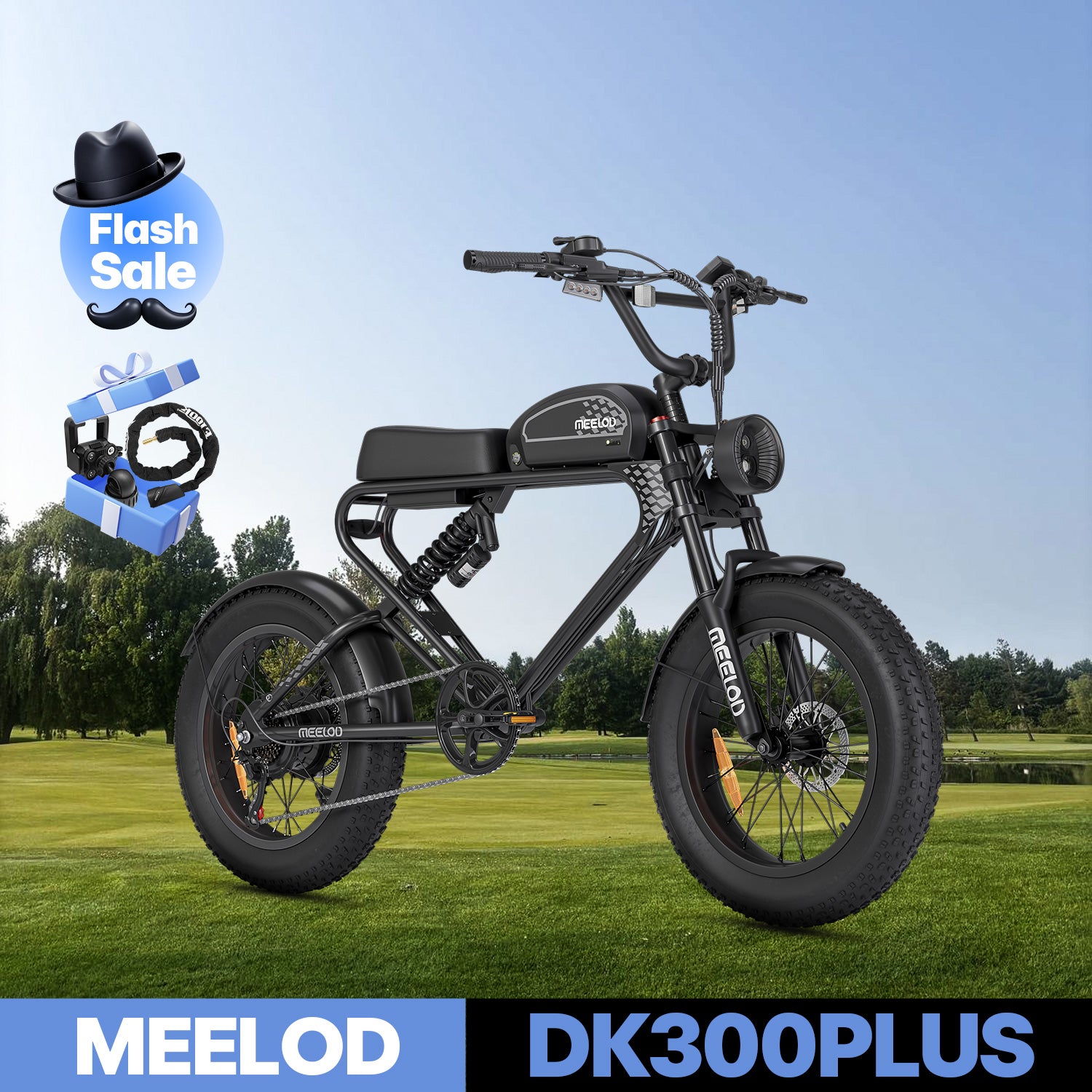 MEELOD DK300 PLUS Moped Ebike | 100-Mile Range