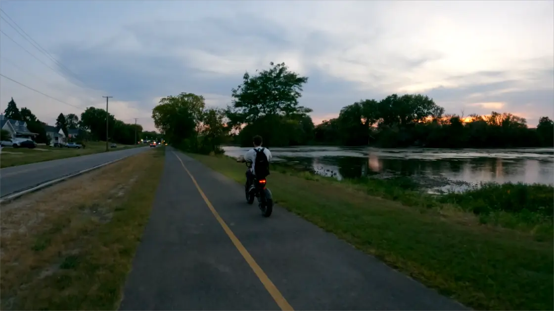 fat tire ebike on city street during commute