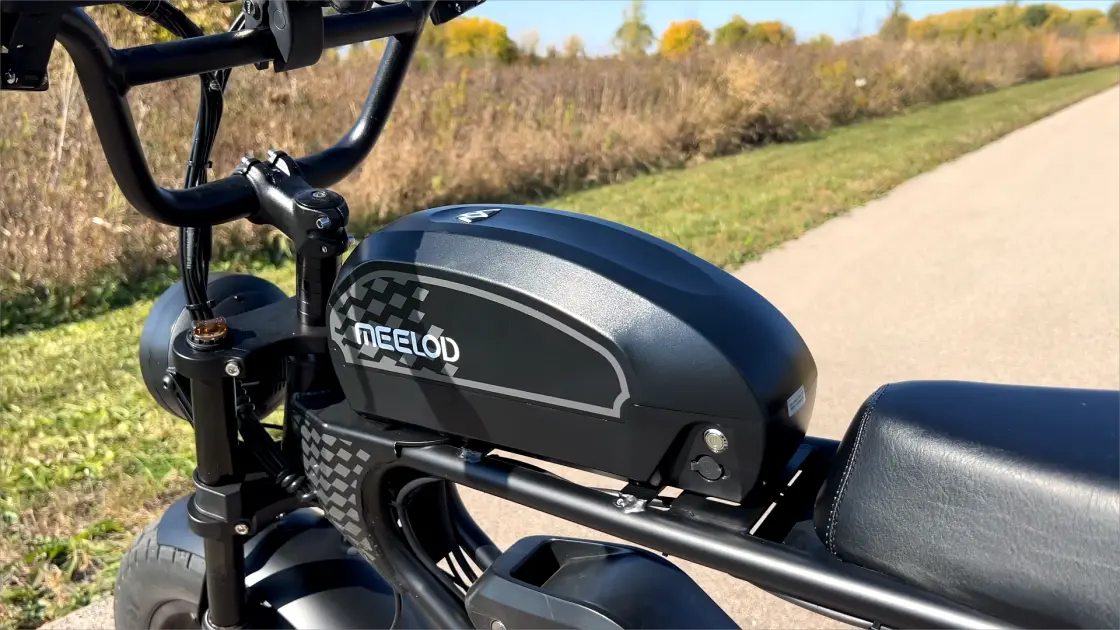 full suspension fat tire e-bike on forest trail