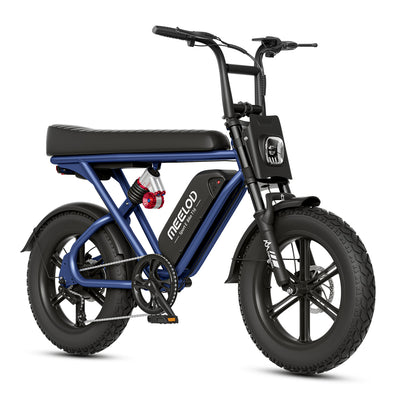Blue MEELOD moped style ebike T16
