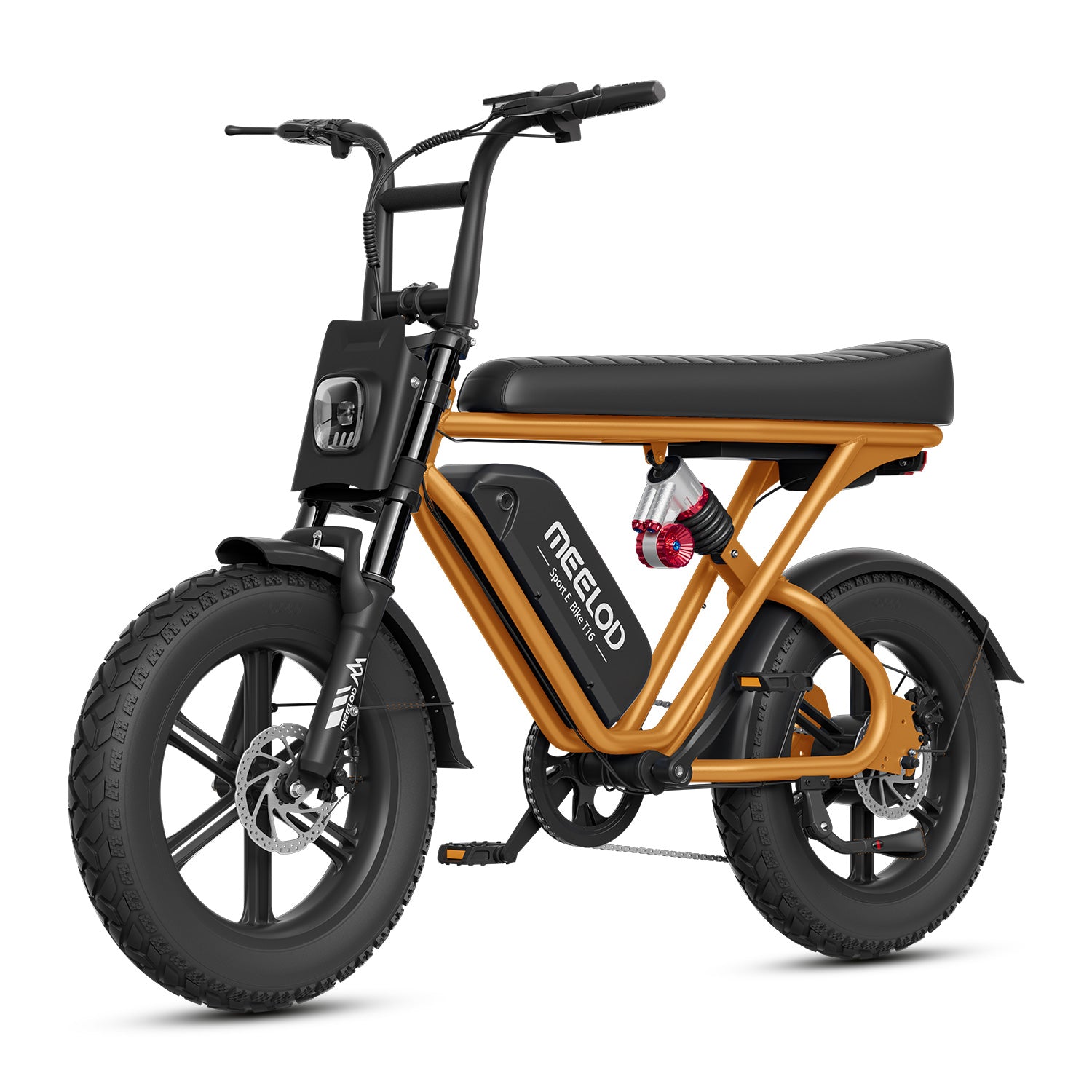 Orange Meelod fat tire ebike T16